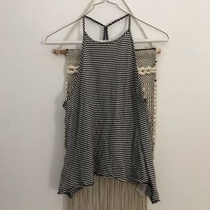 Striped racer back tank top